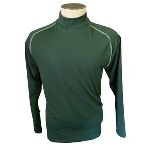 Nike Team Dri Fit Green Mock Neck Long Sleeve Shirt Size XXL